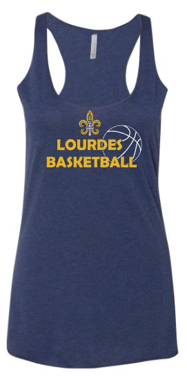 Lady Of Lourdes Basketball Women's Racerback Tank T-Shirt – Supra Sportz